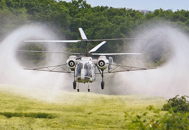 Charleston Helicopter Seed Spreading